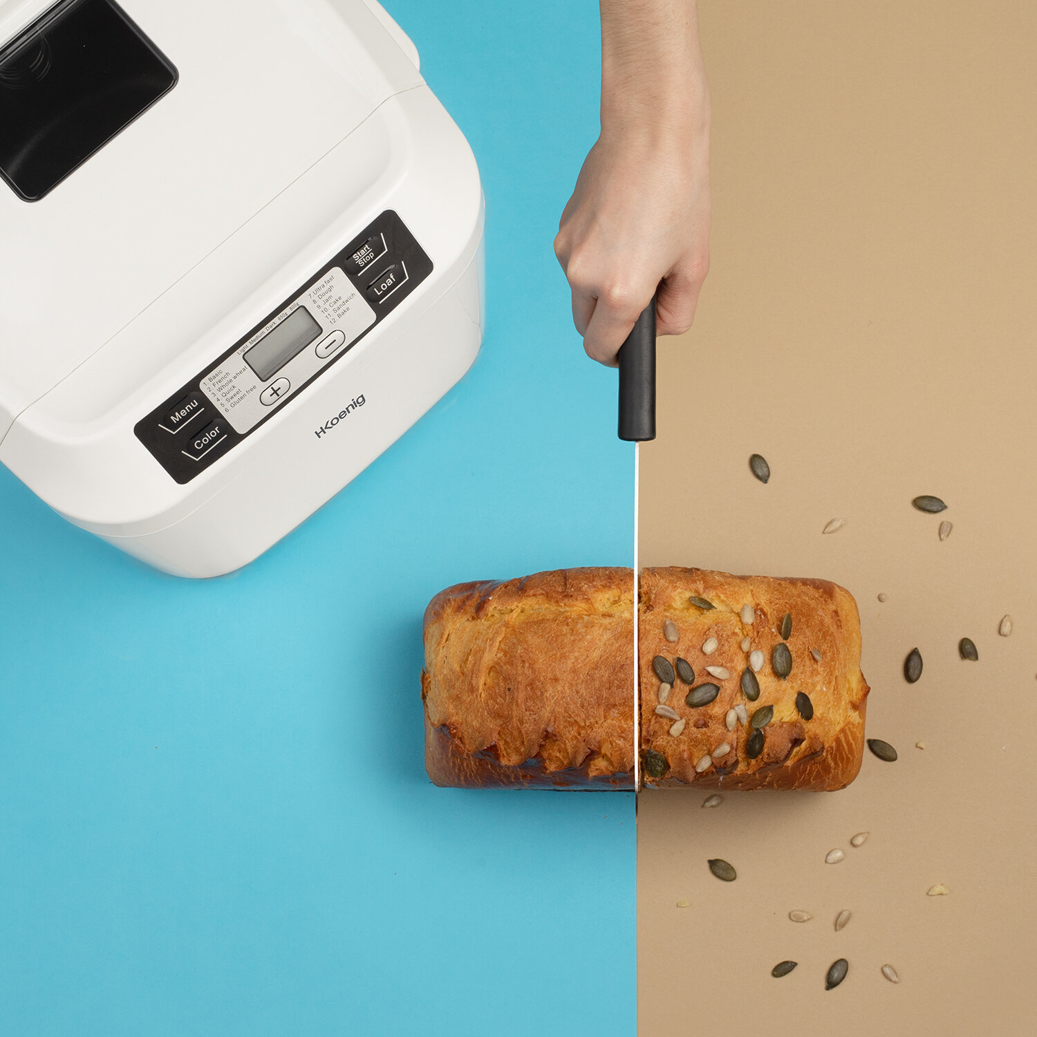 H.Koenig Brotbackautomat BAKE320 Küchenartikel & Haushaltsartikel Küchengeräte Brotbackautomaten 